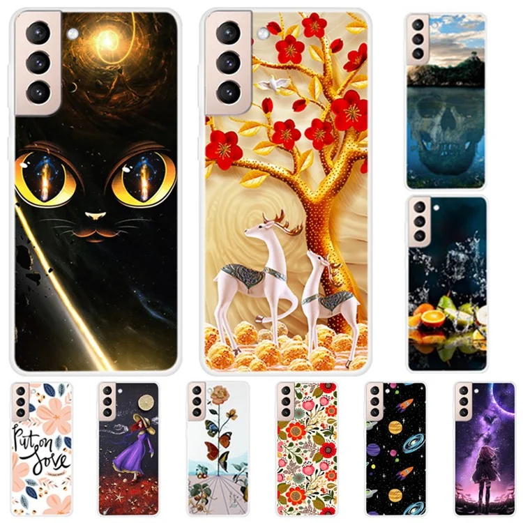 Cas De Téléphone Mince Pour Samsung Galaxy S22 + 5G Pattern Pattern Pattern Pattern TPU TPU PROTECTOR - SIKA DEER
