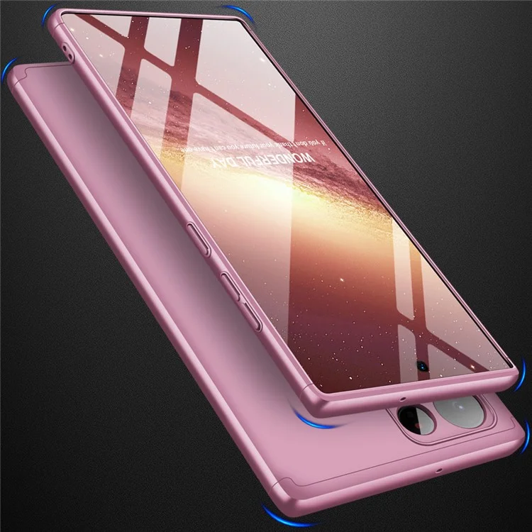 GKK For Samsung Galaxy S22 Ultra 5G Well-protected Anti-scratch Matte Detachable Hard PC Cell Phone Cover - Pink