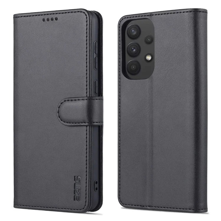 AZNS PU Paformazione Pettura Per Samsung Galaxy A33 Accessorio Per Copertina Per Telefono Pieghevole da Shock da Shock - Nero