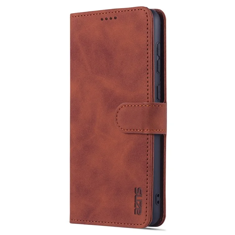 AZNS For Samsung Galaxy A53 5G Smartphone Case Bag Anti-scratch Wallet Foldable Stand Phone Cover Accessory - Braun