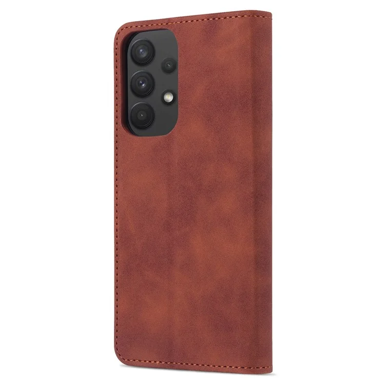 AZNS For Samsung Galaxy A53 5G Smartphone Case Bag Anti-scratch Wallet Foldable Stand Phone Cover Accessory - Braun