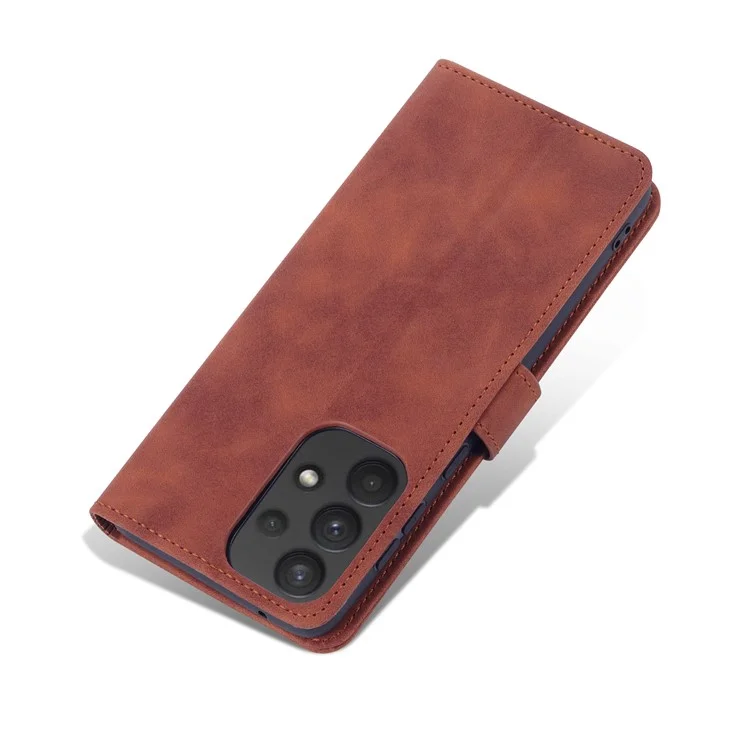 AZNS For Samsung Galaxy A53 5G Smartphone Case Bag Anti-scratch Wallet Foldable Stand Phone Cover Accessory - Braun