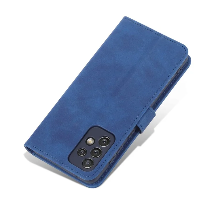 Case de Teléfonos Móviles de Billetera de Cuero Azns pu Para Samsung Galaxy A73 5G Soporte de Soporte Con Manos Libres de la Cubierta Del Teléfono - Azul