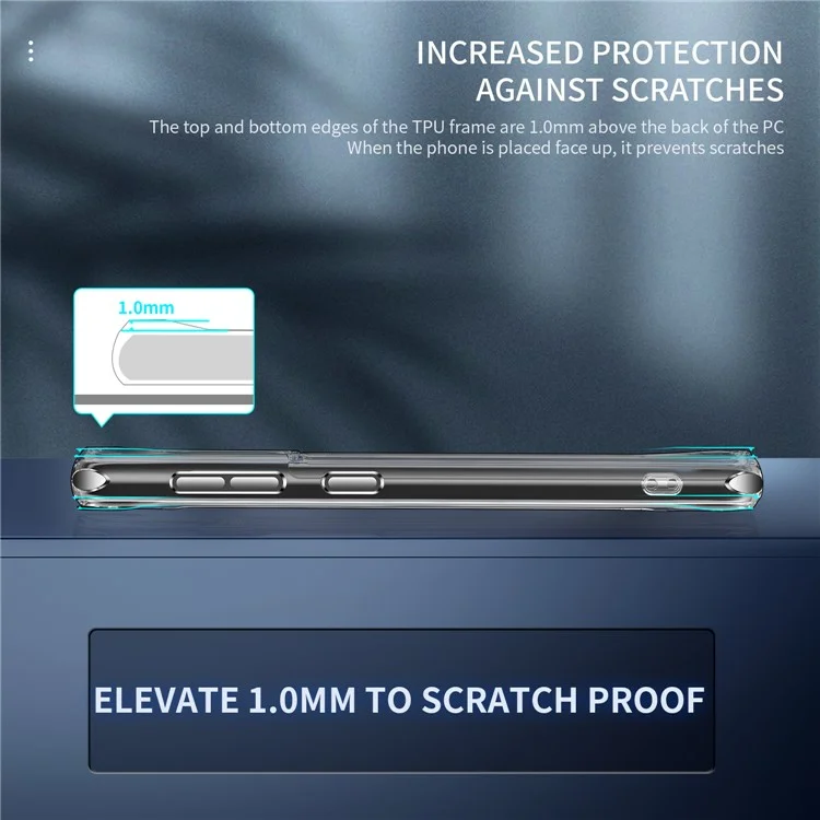 Elektroplattierte Crystal Clear Hybrid Handyhülle für Samsung Galaxy S21 4G/5G, stoßfeste Ecken, TPU + PC Handyzubehör