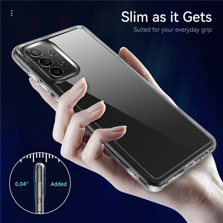 Coque téléphone transparente TPU + PC pour Samsung Galaxy A52 4G/5G/A52s 5G avec boutons latéraux métallisés indépendants