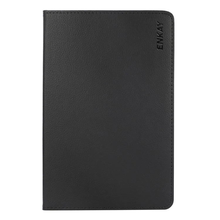ENKAY HAT PRINCE для Samsung Galaxy Tab A8 10.5 (2021) / (2022) X200 / X205 360-градусный вращающийся дизайн подставки Litchi Texture Auto Wake / Sleep Premium PU Leather Tablet Case - Black