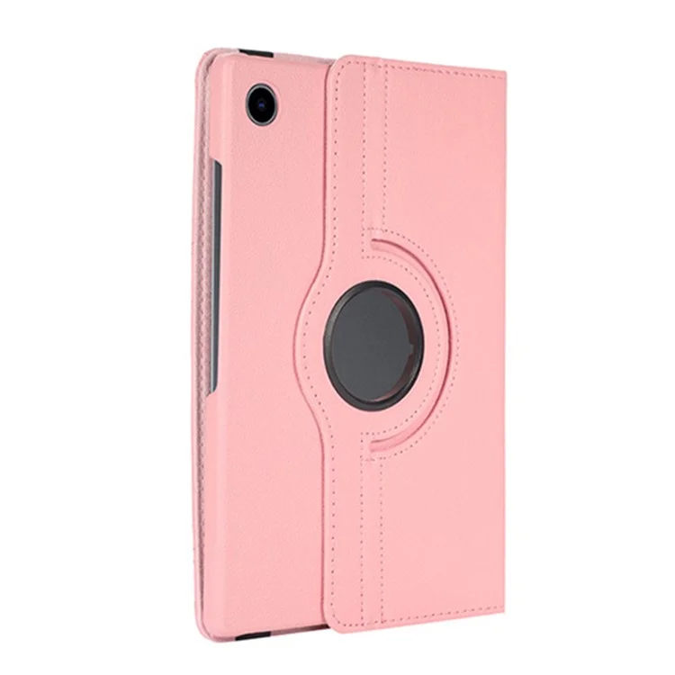 ENKAY HAT PRINCE для Samsung Galaxy Tab A8 10.5 (2021) / (2022) X200 / X205 Чехол для планшета с вращающейся подставкой 360 градусов, текстурой питона и автоматическим пробуждением и спящим режимом, Premium PU кожа - розовый