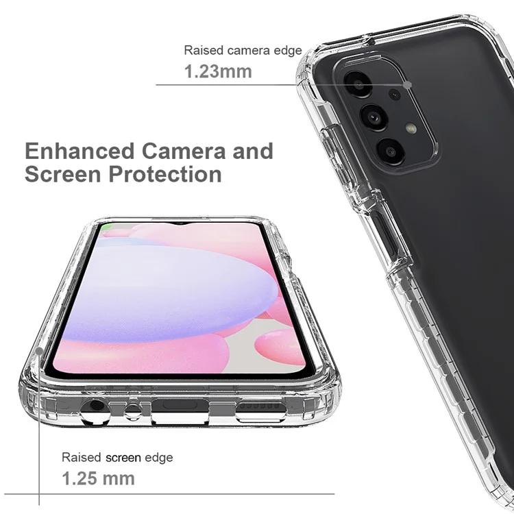 Для Samsung Galaxy A13 4G Gradient Color Transparent TPU + PC Anti-drop Phone Case Shell - Transparent