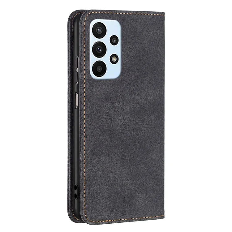 Binfen Color BF08 Para Samsung Galaxy A23 4G (165,4 x 76,9 x 8,4 Mm) PU Couro+tpu Proteção de Camada Dupla RFID Bloqueando a Cobertura de Corpo Inteiro Polhe - Preto