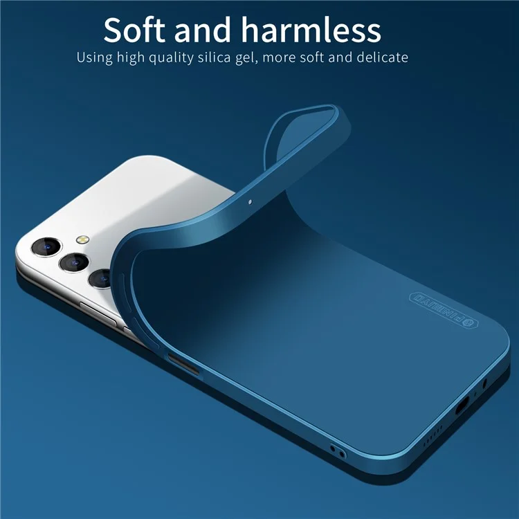 PINWUYO Precise Cutout Case for Samsung Galaxy A13 5G / A04s 4G (164.7mm) Soft TPU Anti-Scratch Protective Cover - Blue