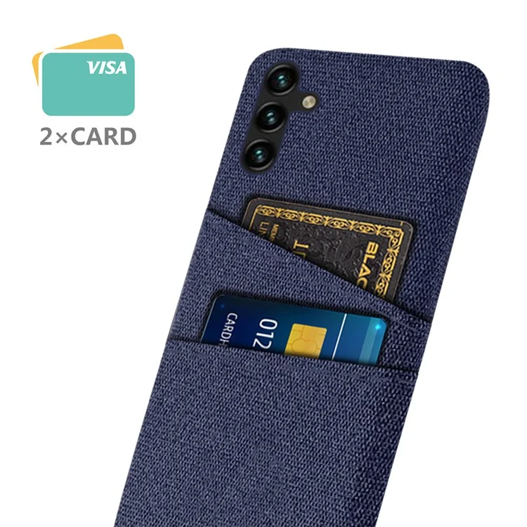 Pour Samsung Galaxy A13 5G Texture Textre Couverture de Téléphone PC Avec Des Emplacements à Double Carte - Bleu