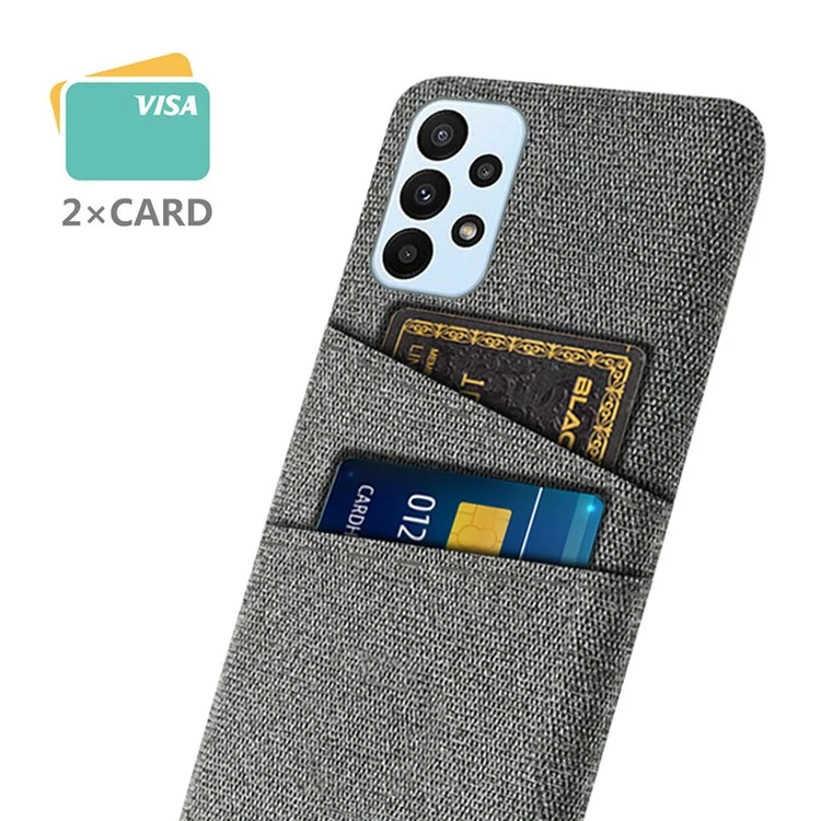 Pour Samsung Galaxy A23 4G (165,4 x 76,9 x 8,4 Mm) Couverture de Téléphone PC Texture Anti-dust Textre Texture Multifonction du Telle Multifonction Case de Téléphonie Cellulaire - Gris