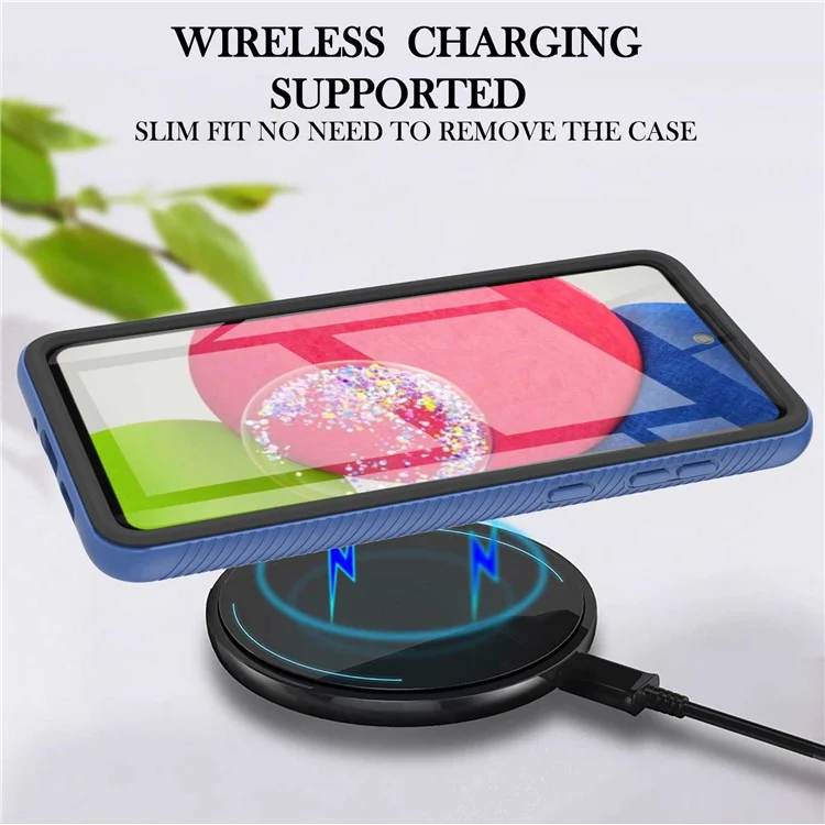 YB PC Series-6 for Samsung Galaxy A73 5G Detachable Phone Case TPU+PC Cover with Built-in PET Screen Protector - Sapphire