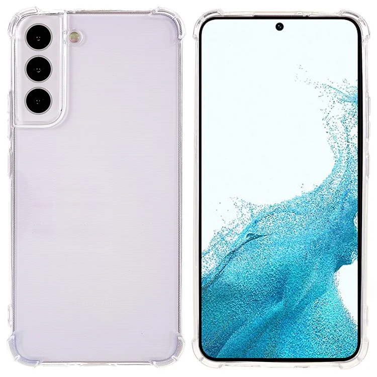 Transparent Case for Samsung Galaxy S22+ 5G, Soft TPU Reinforced Corners Shock Absorption Protective Cover