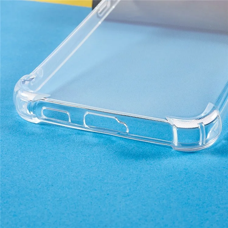 Pour Samsung Galaxy S22 5G Cristal Clair TPU Colle de Téléphone de Téléphonique Cover Corde Renforce Renforc