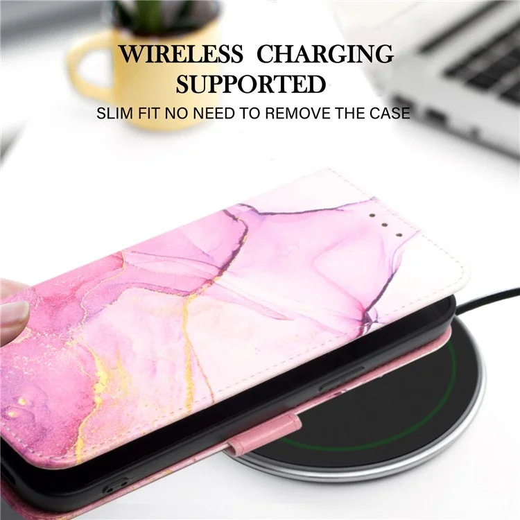 Série de Estampagem em Couro com Padrão YB para Samsung Galaxy S20 FE 2022/S20 FE 4G/S20 FE 5G/S20 Lite/S20 Fan Edition/S20 Fan Edition 5G - Capa Carteira de Celular com Suporte - Rosa, Roxo, Dourado LS001
