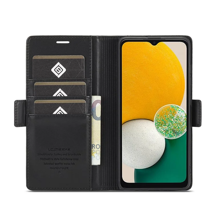 Lc. Imeeke Para Samsung Galaxy A53 5G PU Cubierta de Cuero Doble Magnético Magnético Phone Store Willet Cape - Negro
