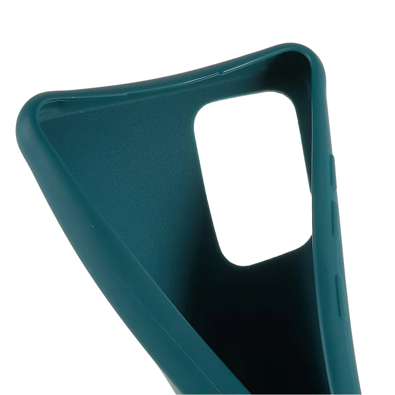 For Samsung Galaxy A53 5G Flexible Matte TPU Phone Cover with Wide Strap All-Round Protection Case - Dark Green