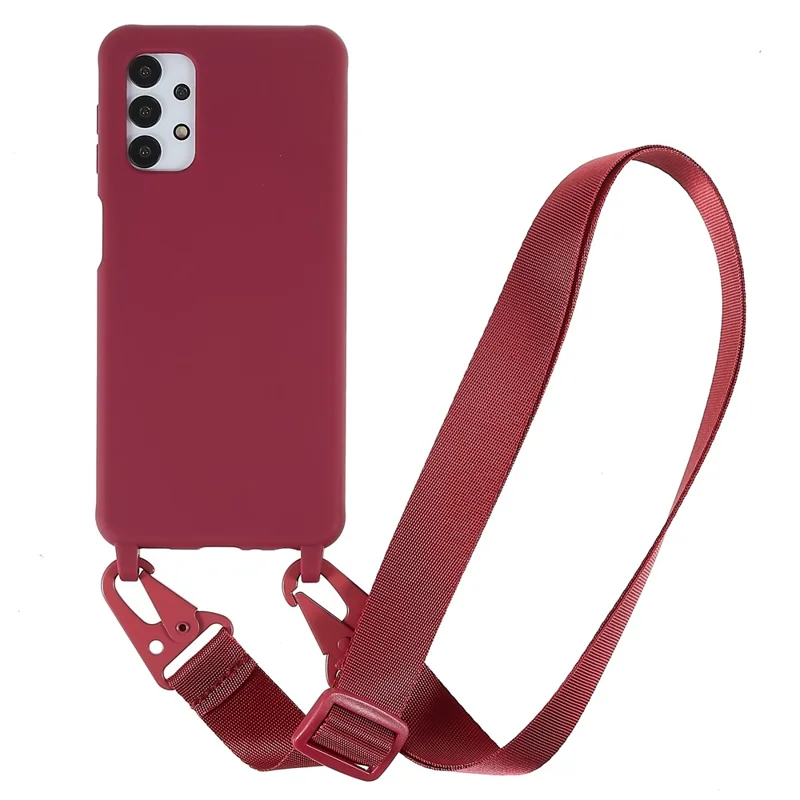 Capa Traseira de TPU Macia Antiarranhões com Toque Aveludado Mate para Samsung Galaxy A13 5G / A04s 4G (164,7 mm) - Vermelho