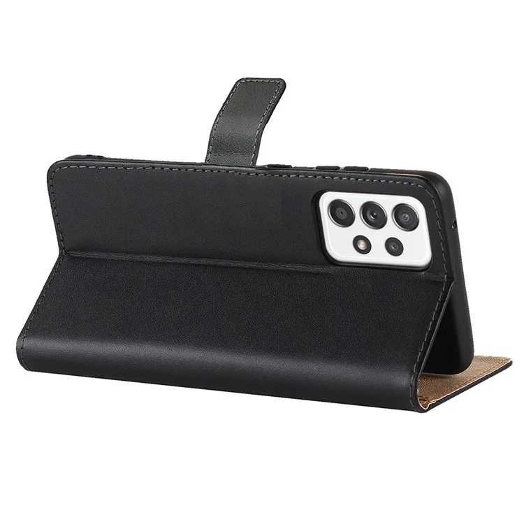 Per Samsung Galaxy A52s 5G/Galaxy A52 4G/5G Custodia di protezione del telefono Anti-impronta digitale Portafoglio in pelle Vera Design con supporto Antiurto Flip Custodia per telefono Guscio per telefono