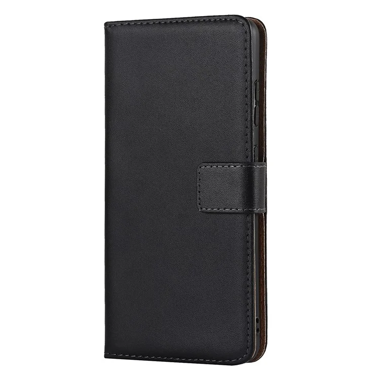 For Samsung Galaxy A52s 5G/Galaxy A52 4G/5G Phone Protection Case Anti-fingerprint Genuine Leather Wallet Stand Design Shockproof Flip Phone Cover Stand Phone Shell