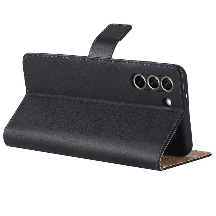 Для Samsung Galaxy S21 FE 5G Genuine Leather + TPU All-round Protection Phone Case with Wallet Stand