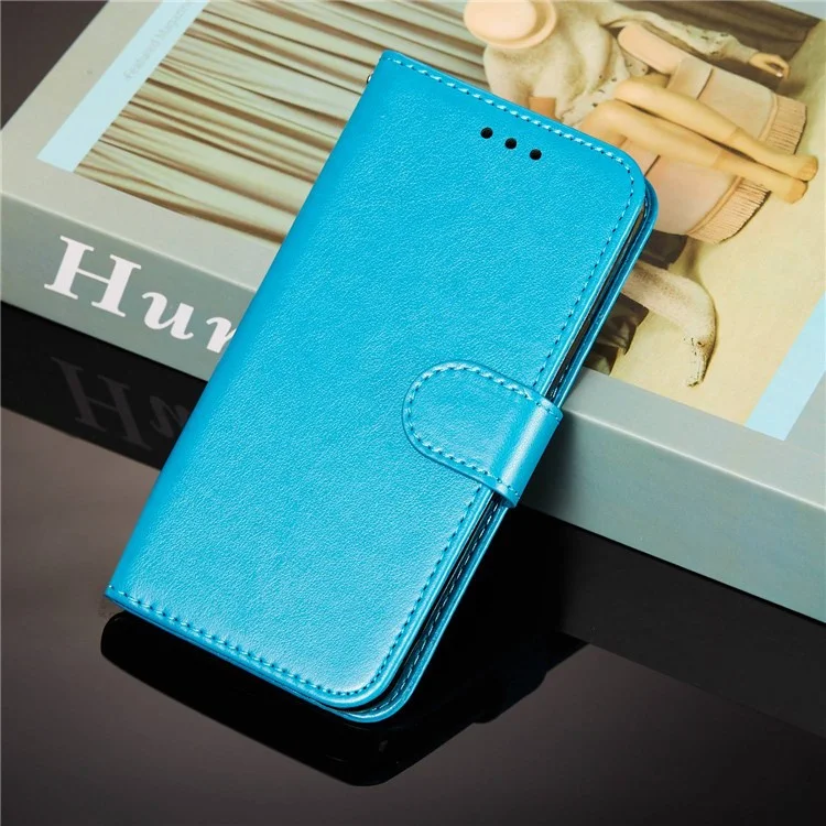 Per Samsung Galaxy A23 4G / 5G (Versione Globale) Custodia in Pelle PU Opaca Chiusura Magnetica Protezione Completa Flip Stand Wallet Case - Blu
