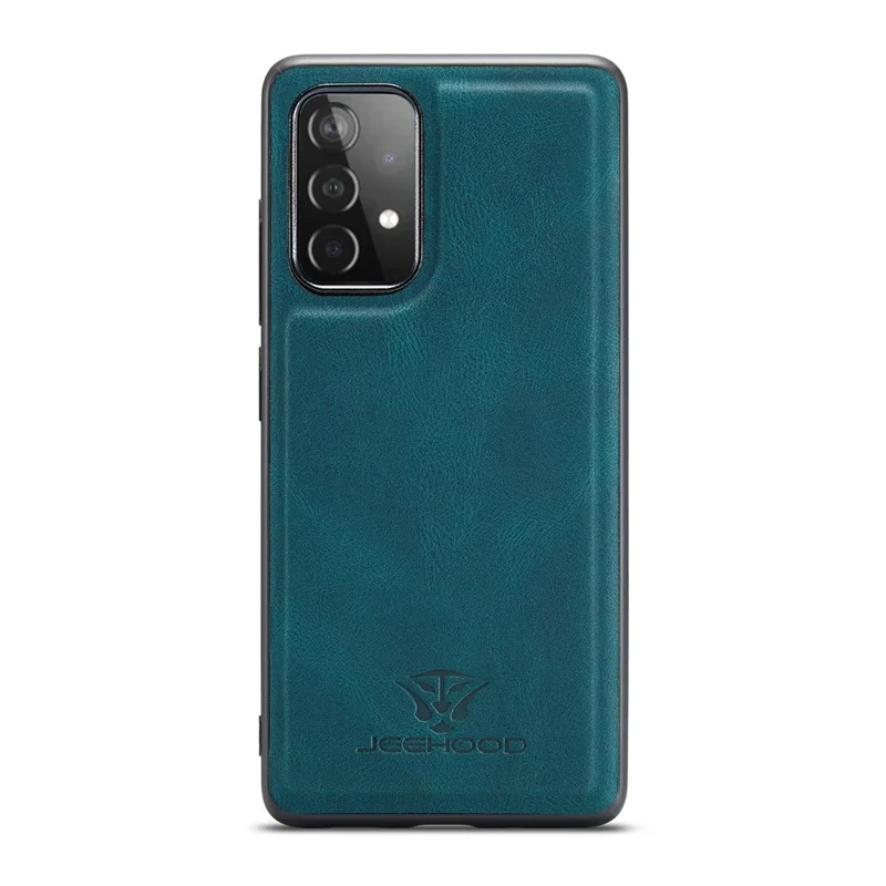 JEEHOOD For Samsung Galaxy A53 5G Shell Detachable 2-in-1 Wallet Kickstand Design Leather Coated TPU Phone Case - Green