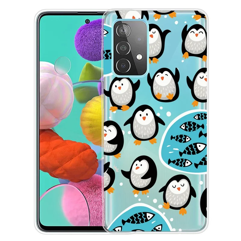 Shockproof Phone Case for Samsung Galaxy A23 4G / 5G (Global Version) Anti-drop Soft TPU Phone Protector IMD Pattern Printed Cover - Penguins