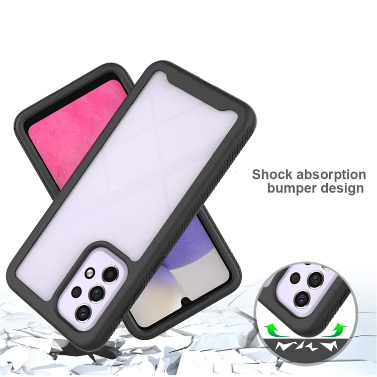 For Samsung Galaxy A33 5G TPU + PC + Acrylic Drop-resistant Mobile Phone Case Protective Cover - Black