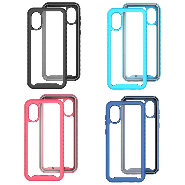 Para Samsung Galaxy A03 Core Impact-resistant Phone Case TPU Bumper PC + Acrylic Back Cover - Preto