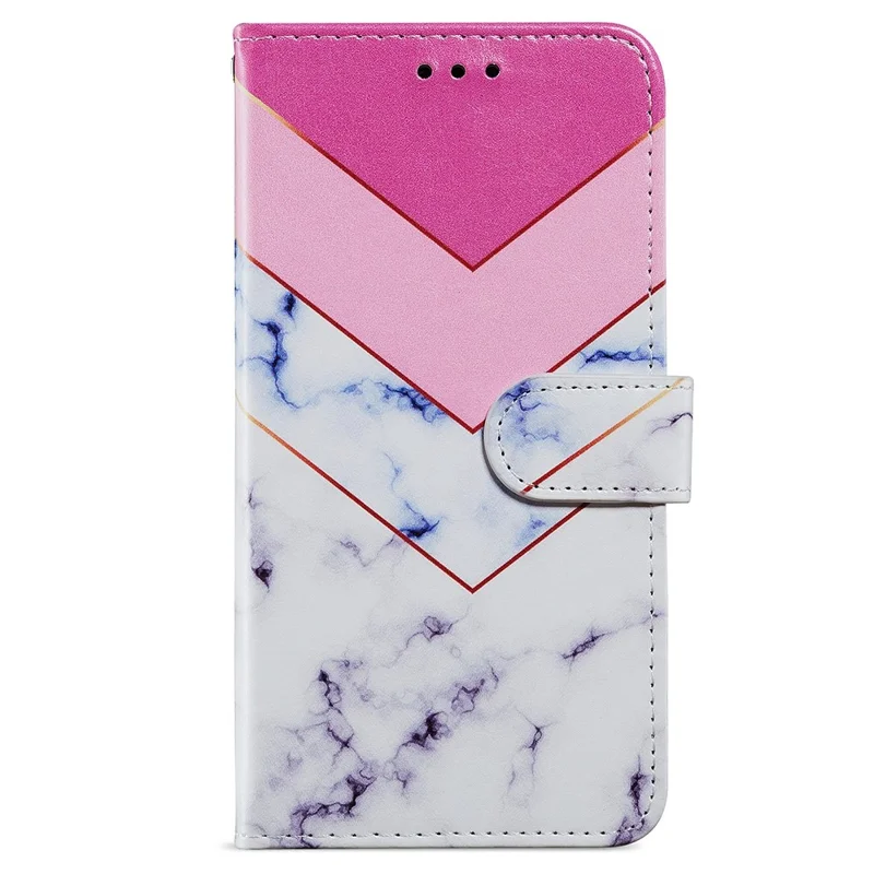 For Samsung Galaxy A13 4G Pattern Printing PU Leather Wallet Horizontal Stand Folio Cover with Wrist Strap - Smoke Marble