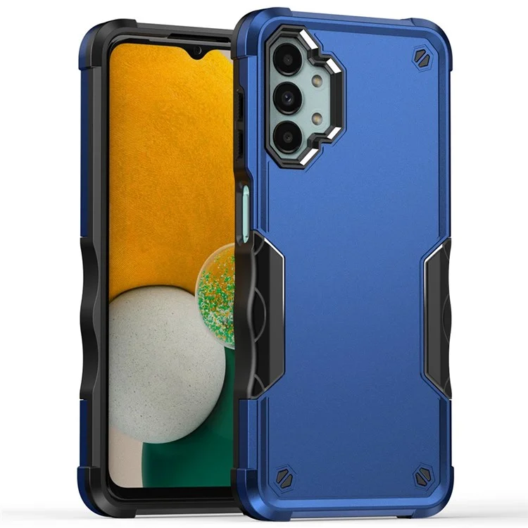 For Samsung Galaxy A13 5G Anti-fall Protection Cell Phone Case 2-in-1 Hybrid Hard PC Soft TPU Cover - Blue