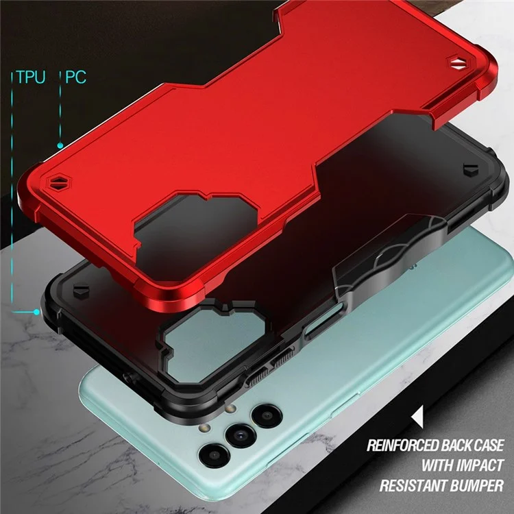 For Samsung Galaxy A13 5G Anti-fall Protection Cell Phone Case 2-in-1 Hybrid Hard PC Soft TPU Cover - Blue