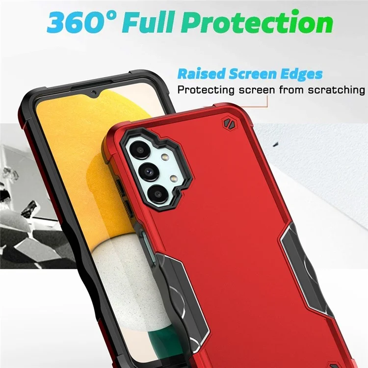 For Samsung Galaxy A13 5G Anti-fall Protection Cell Phone Case 2-in-1 Hybrid Hard PC Soft TPU Cover - Blue