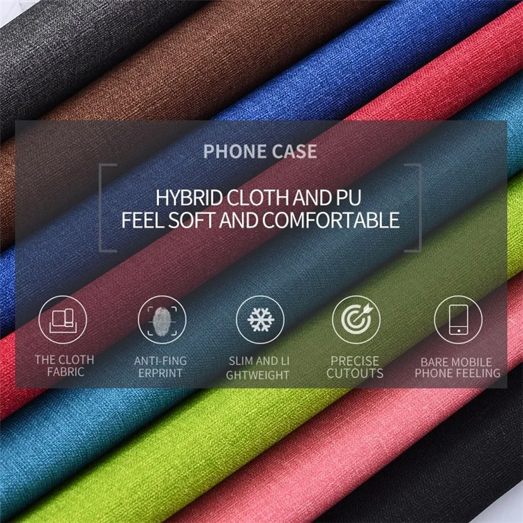 For Samsung Galaxy A23 4G / 5G (Global Version) Splicing Cloth Texture Precise Cutout PU Leather Coating Hybrid TPU + PC Protective Phone Case - Blue