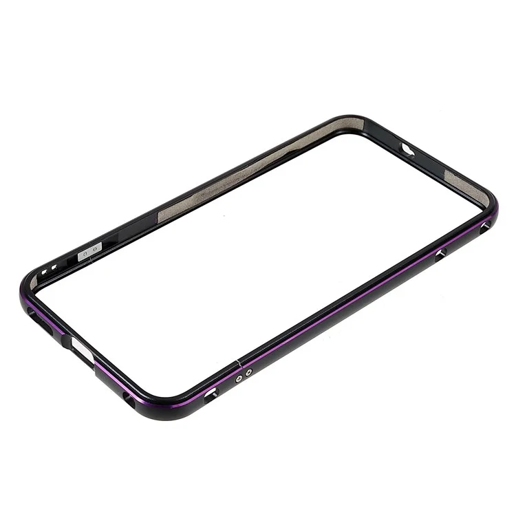 Per Samsung Galaxy S22+ 5G Precise Cutout Contrast Color Metal Bumper Cover Mobile Phone Case con copertura dell'obiettivo della fotocamera - Viola