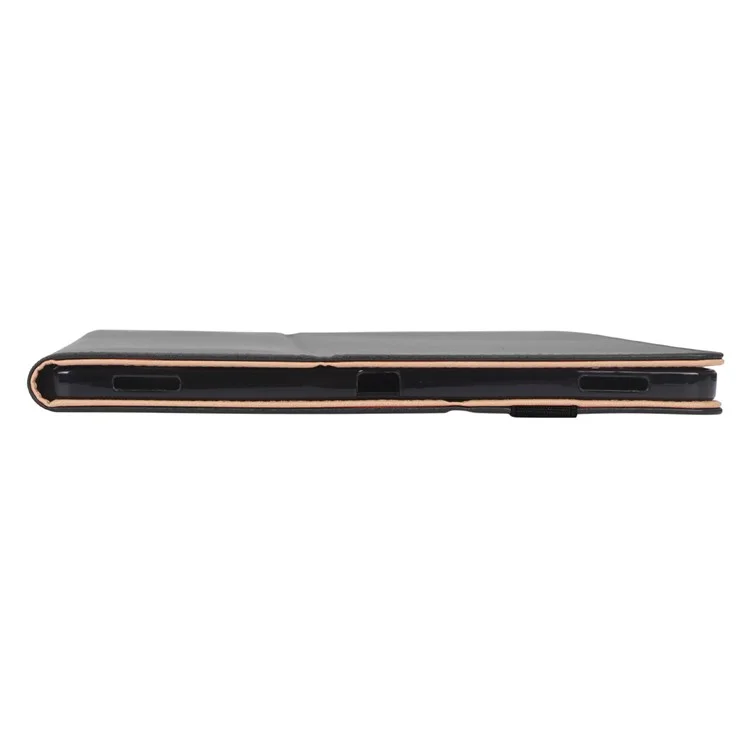 Pour Samsung Galaxy Tab S8 Ultra Business Style PU Leather Tablet Case Stand Card Holder Protective Cover with Auto Wake/Sleep - Noir
