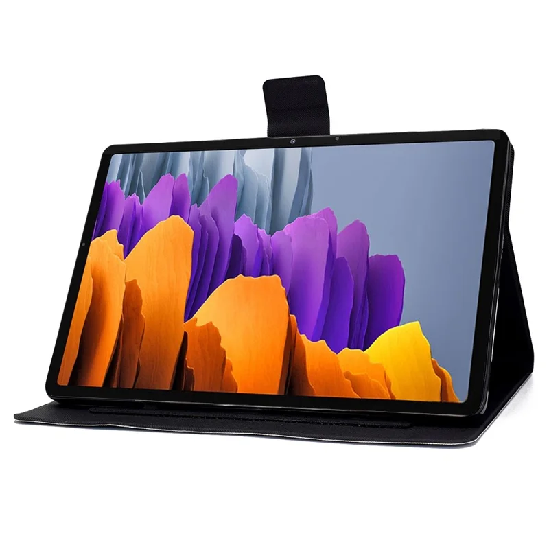 For Samsung Galaxy Tab S7 T870/Galaxy Tab S8 X700 X706 Anti-drop Pattern Printing Leather Tablet Case Protective Cover - Tree and Panda