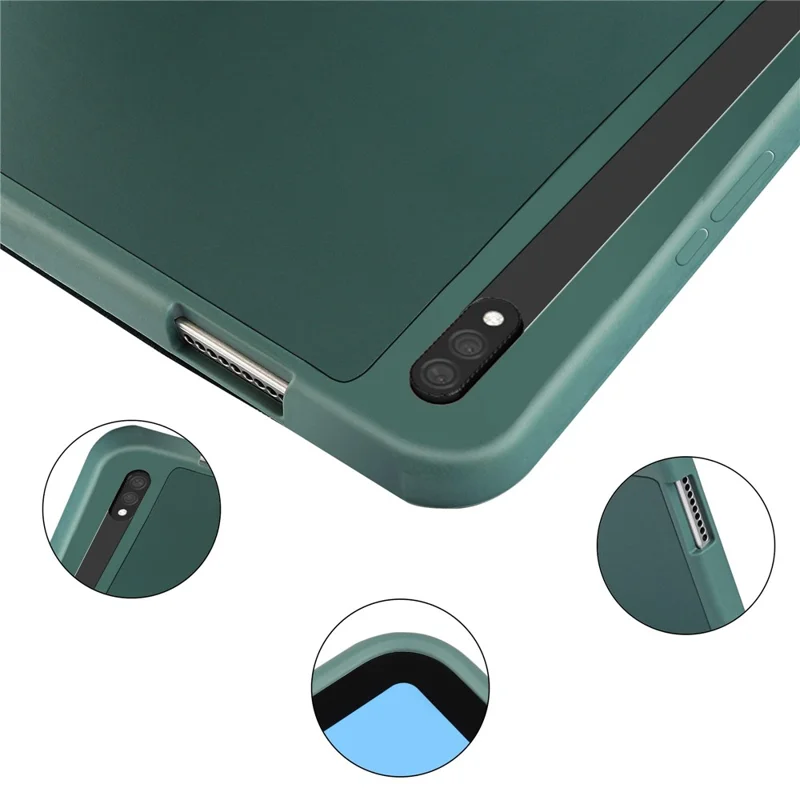 For Samsung Galaxy Tab S8 Shockproof Case Cover 360-degree Protection Tablet Case with Stand/Pencil Slot Support Auto Wake/Sleep - Rose