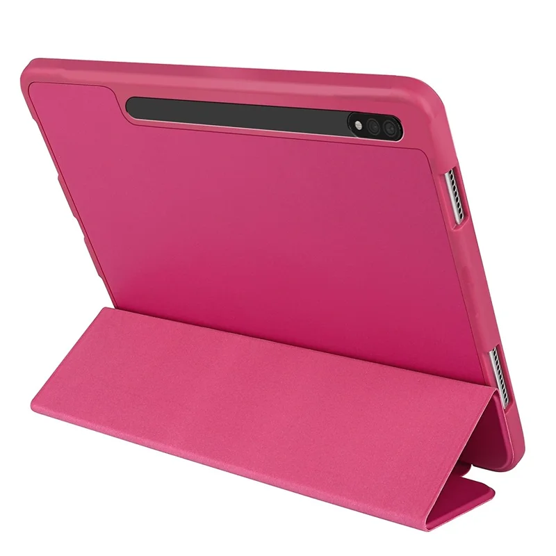 For Samsung Galaxy Tab S8 Shockproof Case Cover 360-degree Protection Tablet Case with Stand/Pencil Slot Support Auto Wake/Sleep - Rose