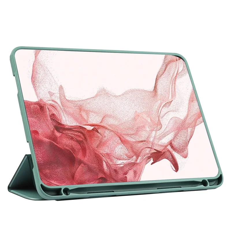 For Samsung Galaxy Tab S8 Shockproof Case Cover 360-degree Protection Tablet Case with Stand/Pencil Slot Support Auto Wake/Sleep - Rose