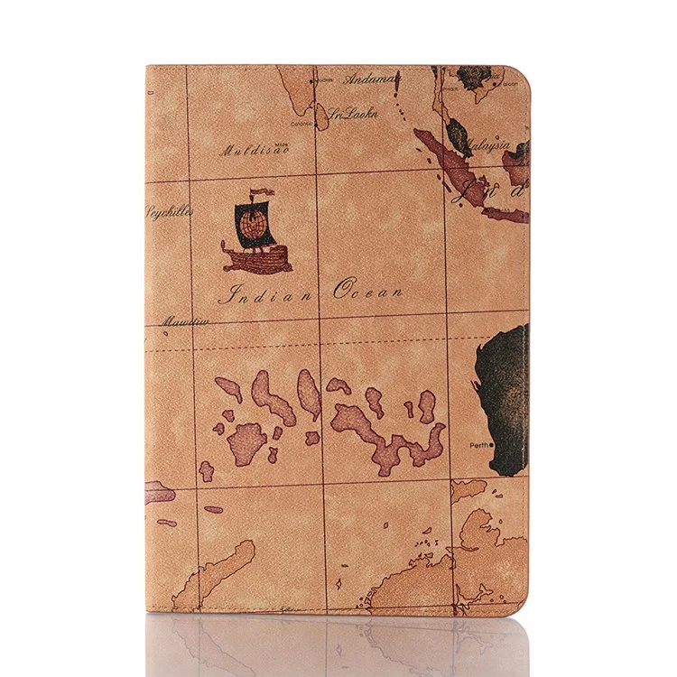 For Samsung Galaxy Tab S7+ / S8+ / S7 FE 12.4 inch Pattern Printed Protective Case Folio Flip Cover Scratch Resistant Shockproof Tablet Case with Stand / Wallet Support Auto Wake / Sleep - Light Brown