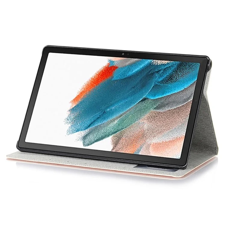 For Samsung Galaxy Tab A8 10.5 (2021) / (2022) Anti-drop Cartoon Pattern Embossment Wallet Stand Design Auto Wake / Sleep Leather Tablet Cover Case - Bear