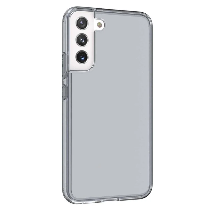 For Samsung Galaxy S21 FE 5G / S21 Fan Edition Clear Crystal Phone Case Shock Absorption Hard PC Soft TPU Protective Cover - Grey