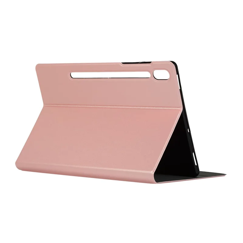 For Samsung Galaxy Tab S9 Ultra / S8 Ultra PU Leather Folio Folding Case Cover Stand Protective Cover- Rose Gold