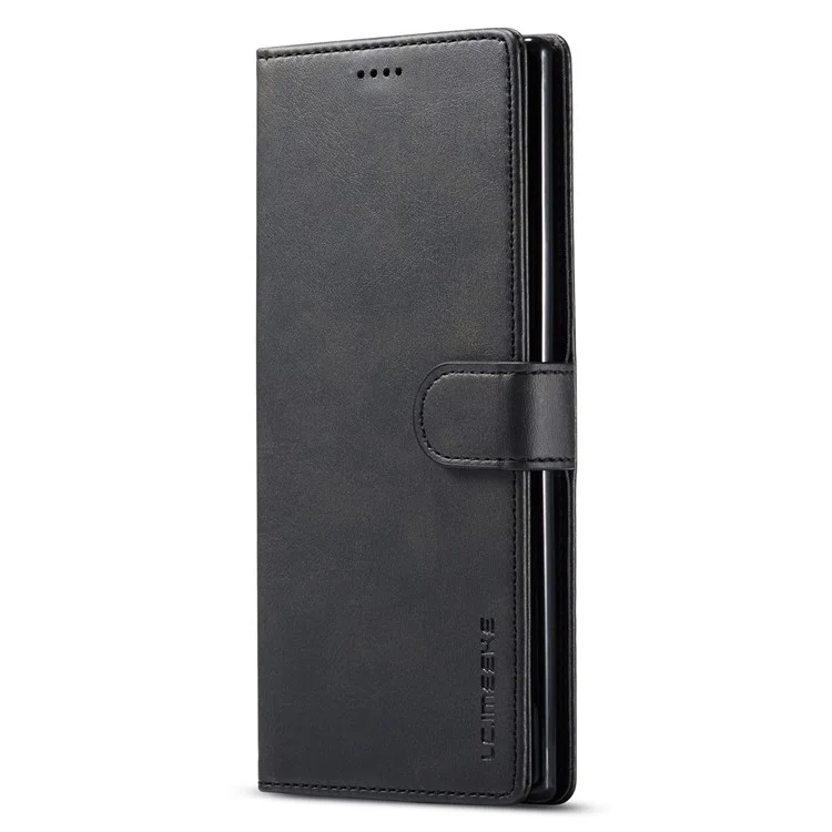 LC.IMEEKE Étui à rabat pour Samsung Galaxy A13 4G / A04 4G (164,4 x 76,3 x 9,1 mm), coque interne en TPU en cuir PU texturé avec support - Noir
