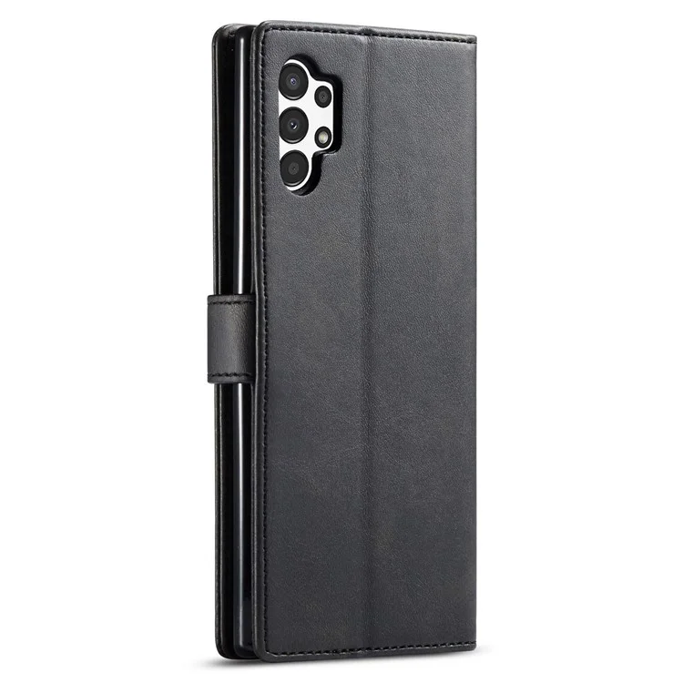 LC.IMEEKE Étui à rabat pour Samsung Galaxy A13 4G / A04 4G (164,4 x 76,3 x 9,1 mm), coque interne en TPU en cuir PU texturé avec support - Noir