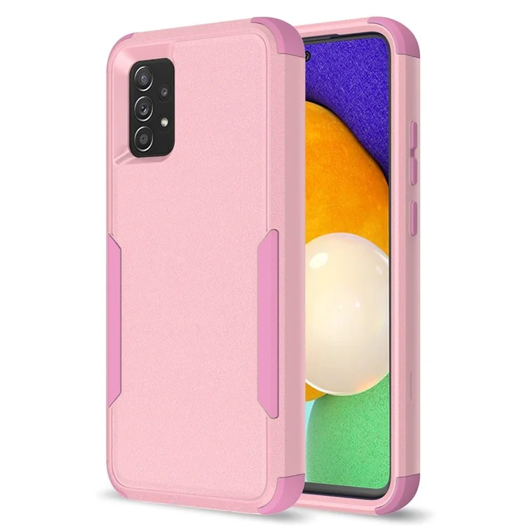 For Samsung Galaxy A52 4G/A52 5G/A52s 5G Commuter Series TPU + PC Phone Back Case Anti-drop Shockproof Cover - Pink