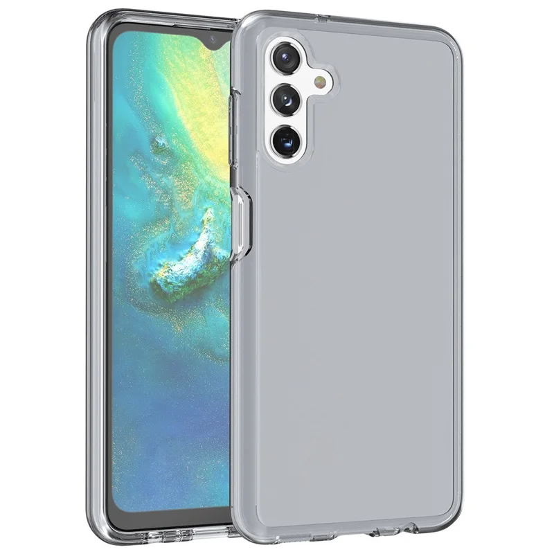 For Samsung Galaxy A13 5G Clear Crystal Phone Case Anti-Scratch Hard PC Soft TPU Well-Protected Cover - Grey